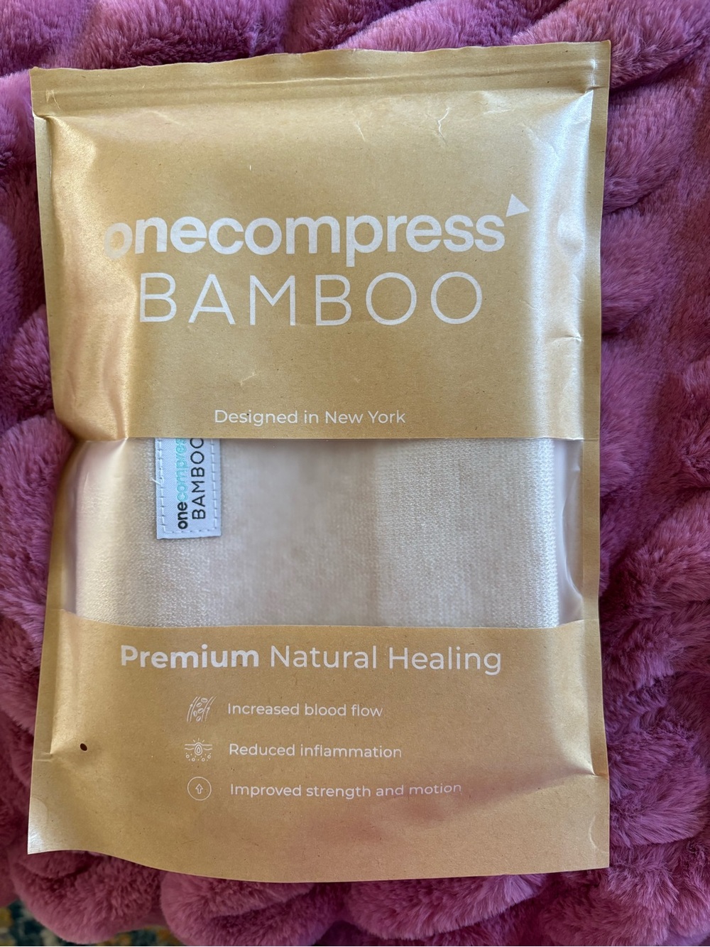 onecompress Bamboo Premium Natural Healing Sleeves— Cream
